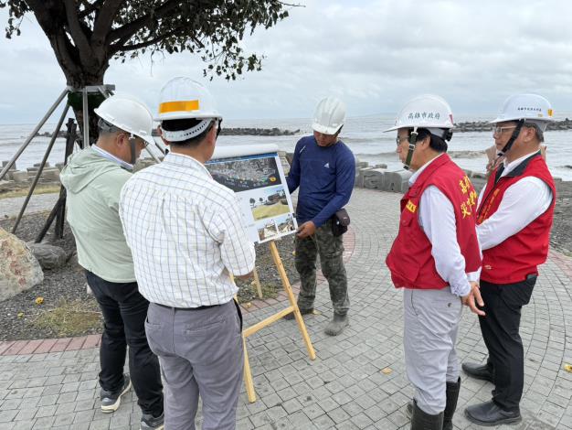 林欽榮副市長視察丹娜絲颱風過後 林園東西汕海堤狀況