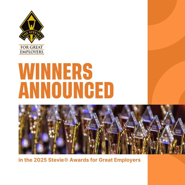 今天公佈了 2025(第 10 屆)Stevie® Awards for Great Employers 得獎者名單。該獎項表揚全球最佳僱主,以及協助創造和推動良好工作環境的人力資源專業人士、團隊、成就和人力資源相關產品和供應商。 今天公佈了 2025(第 10 屆)Stevie® Awards for Great Employers 得獎者名單。該獎項表揚全球最佳僱主,以及協助創造和推動良好工作環境的人力資源專業人士、團隊、成就和人力資源相關產品和供應商。
