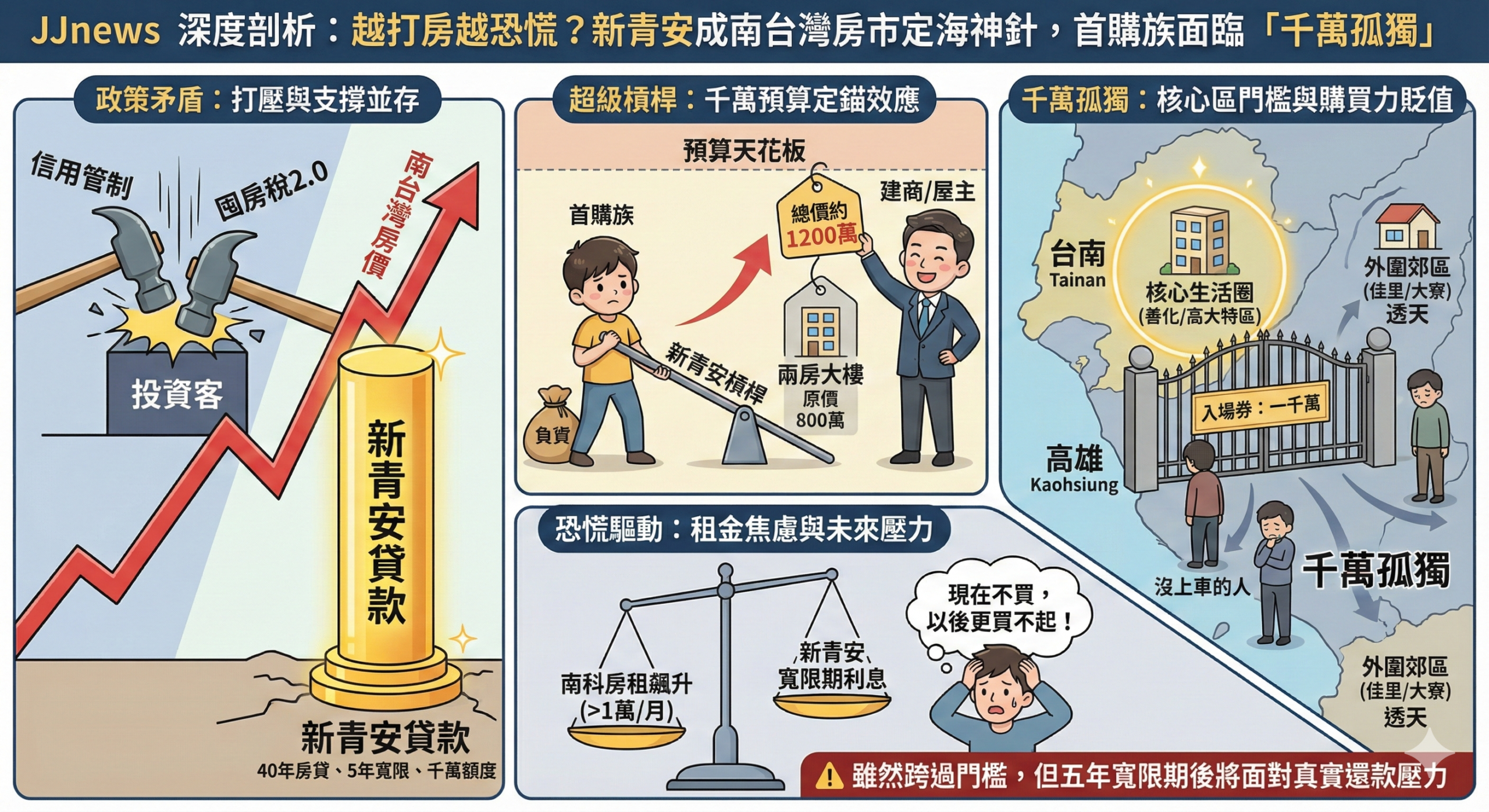 越打房越恐慌?新青安成定海神針 南台灣首購族面臨千萬孤獨