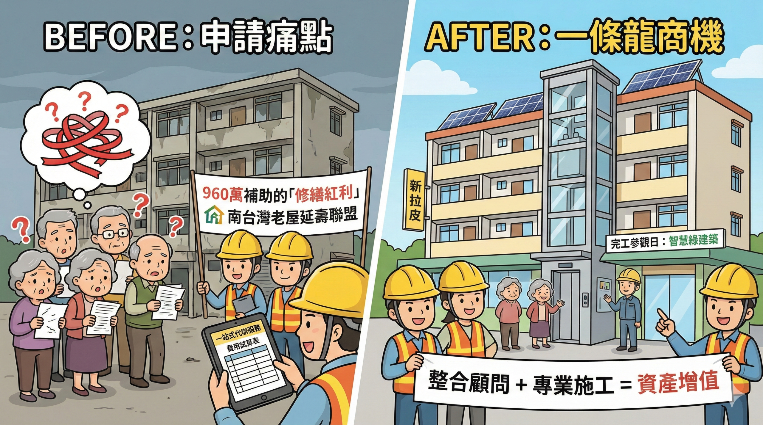 960萬補助的「修繕紅利」:南台灣中小型營造與電梯業者,如何搶……