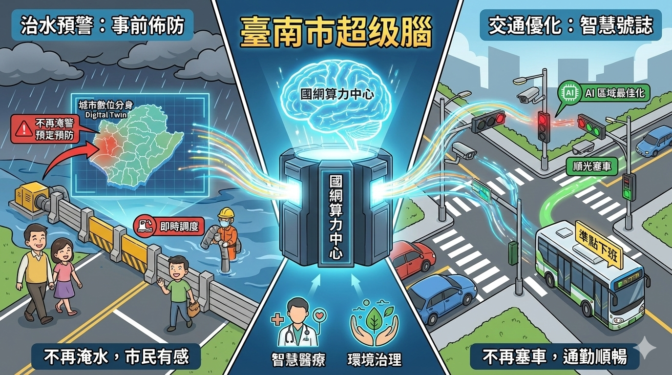 從治水到交通：台南市府如何利用「國網算力」，打造讓市民有感的……