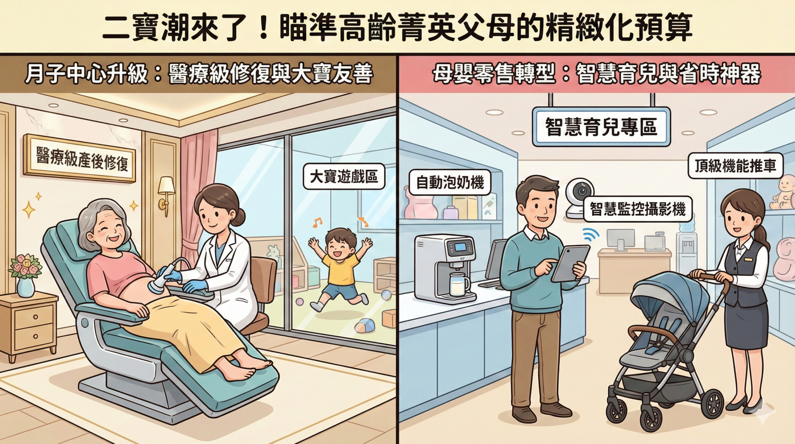 二寶潮來了!瞄準「高齡菁英父母」:南台灣月子中心與母嬰零售如……