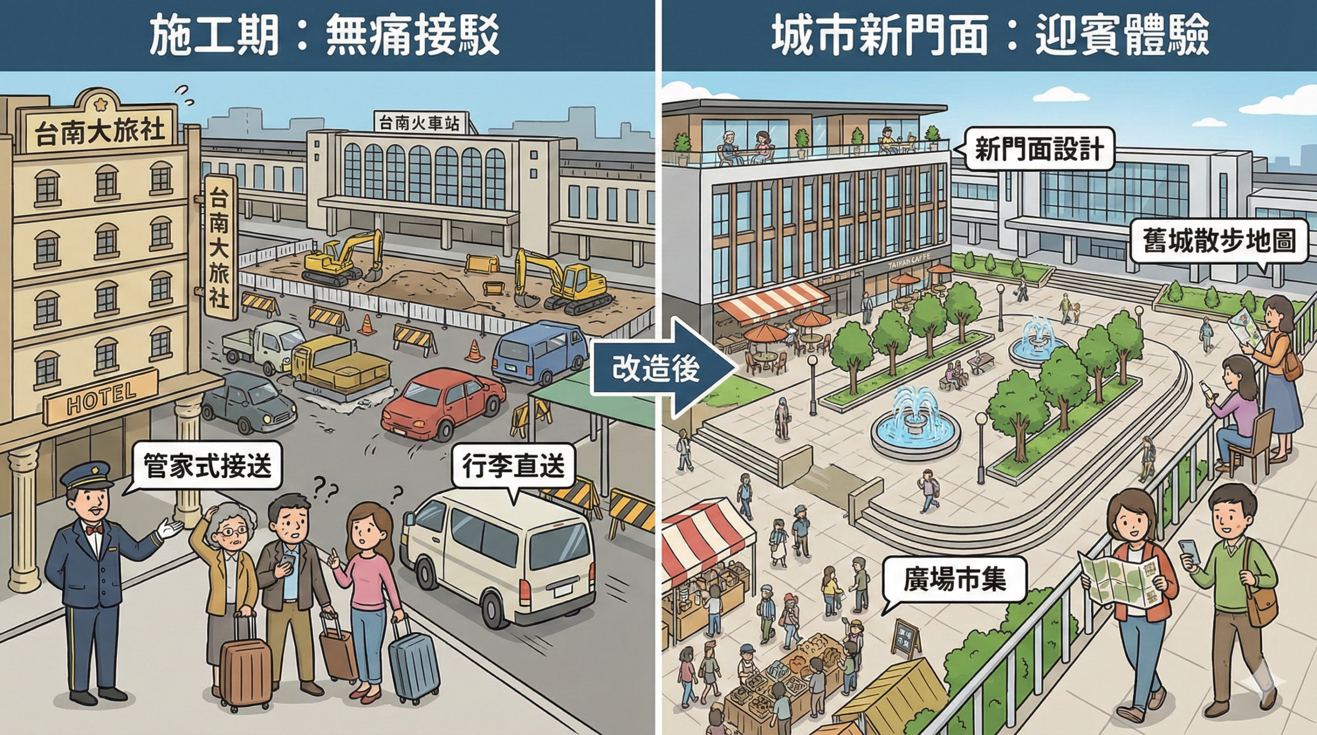 從「交通節點」到「城市門面」:台南旅宿業如何利用新廣場規劃,……