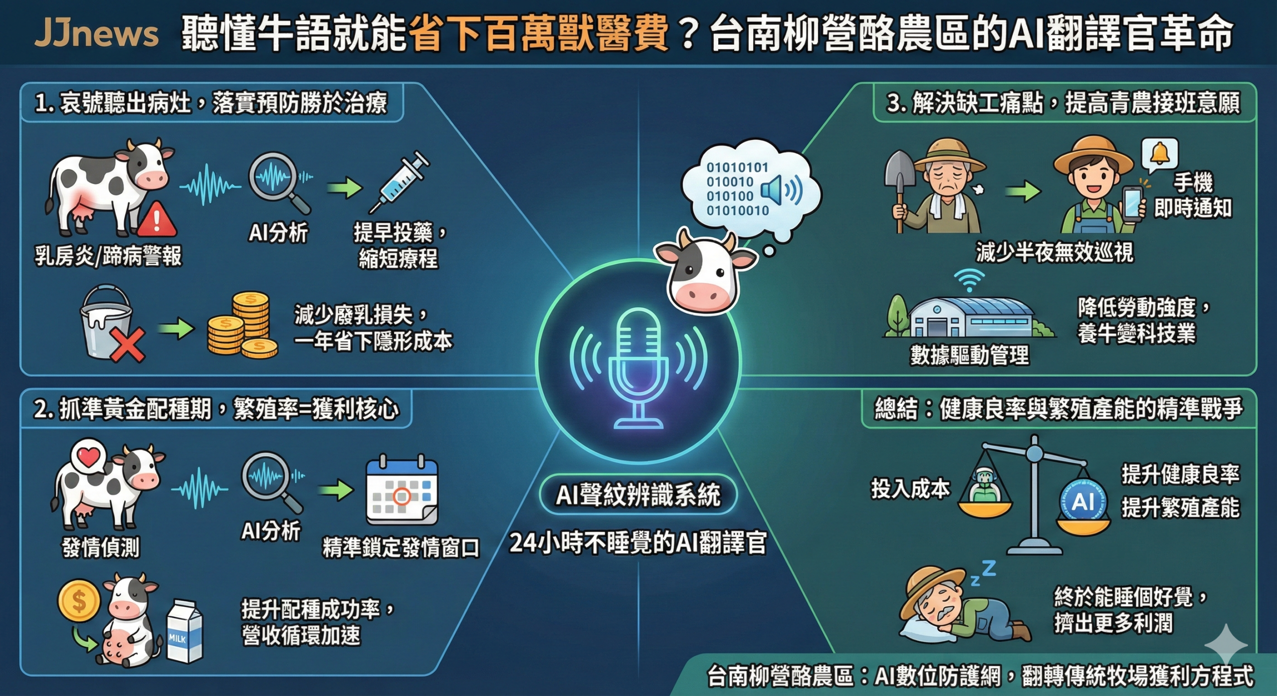 聽懂牛語就能省下百萬獸醫費？台南柳營酪農區的AI翻譯官革命
