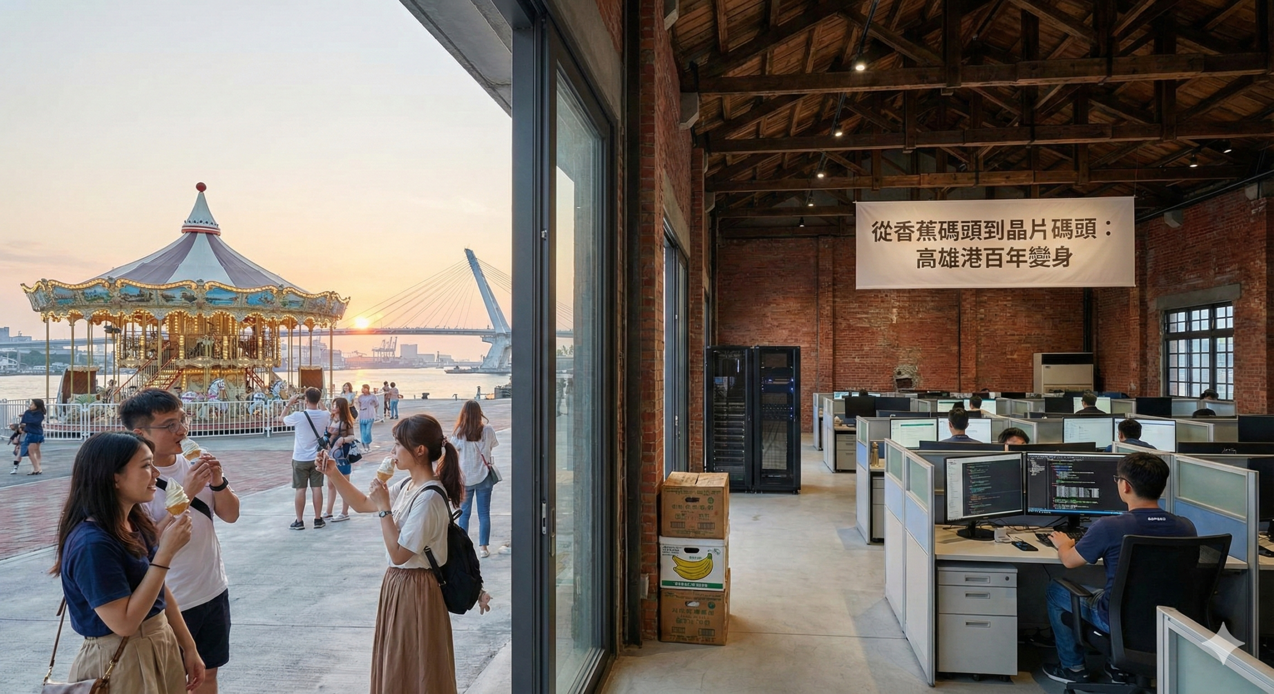 從香蕉碼頭到晶片碼頭：高雄港的百年變身，如何讓「觀光」與「科……