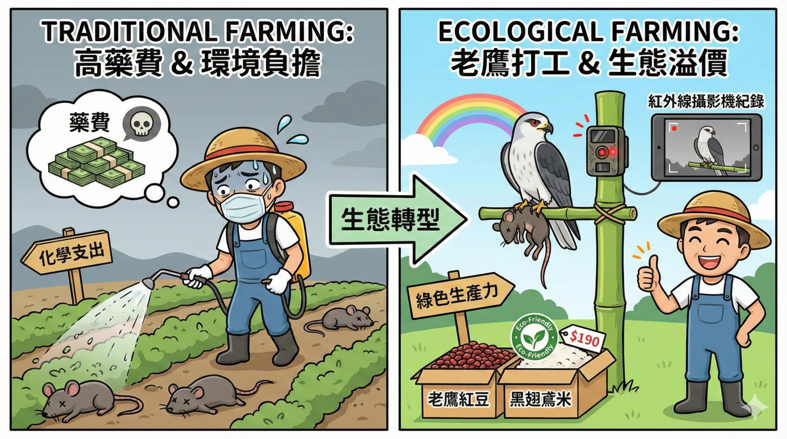 老鷹幫你打工:台南農民如何利用「猛禽棲架」省下藥費、賺到「生……