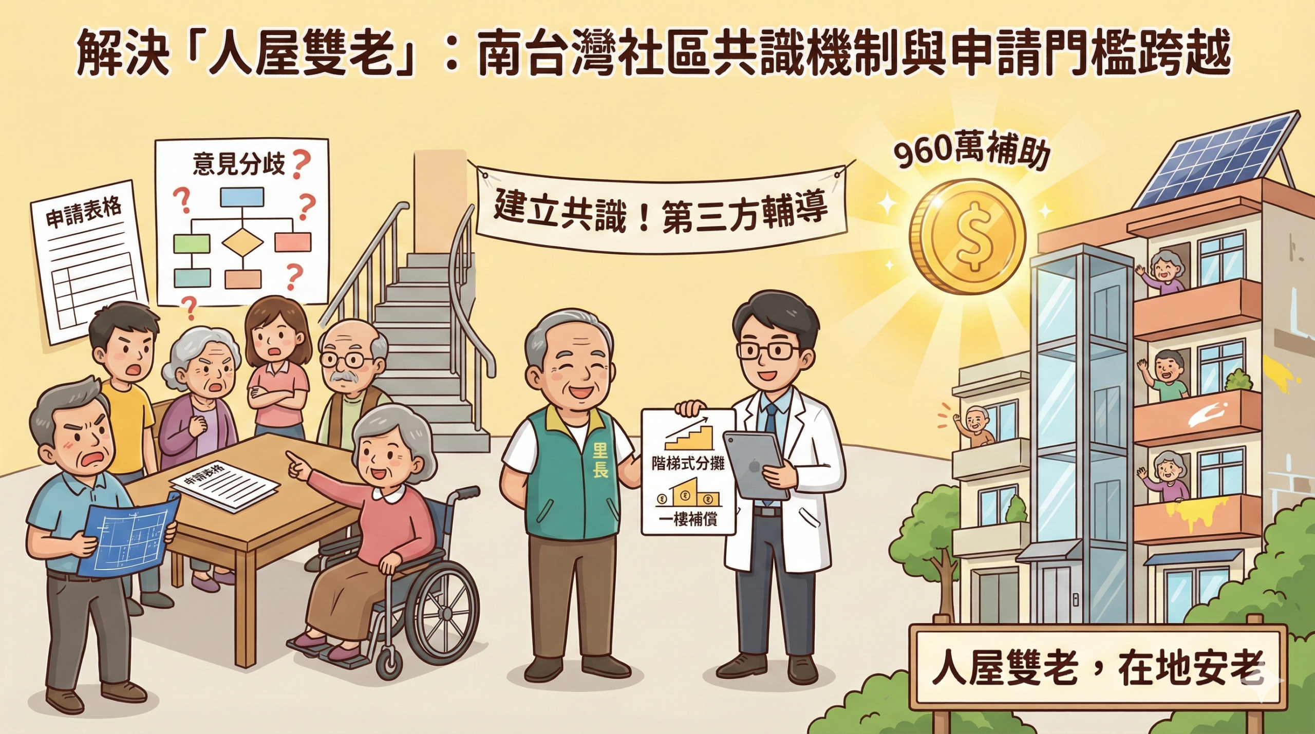 解決「人屋雙老」的捷徑:政府補助下,南台灣社區如何建立「共識……