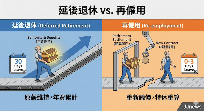 「延後退休」vs.「再僱用」,差兩個字差很大!揭開老闆不想說的薪資秘密