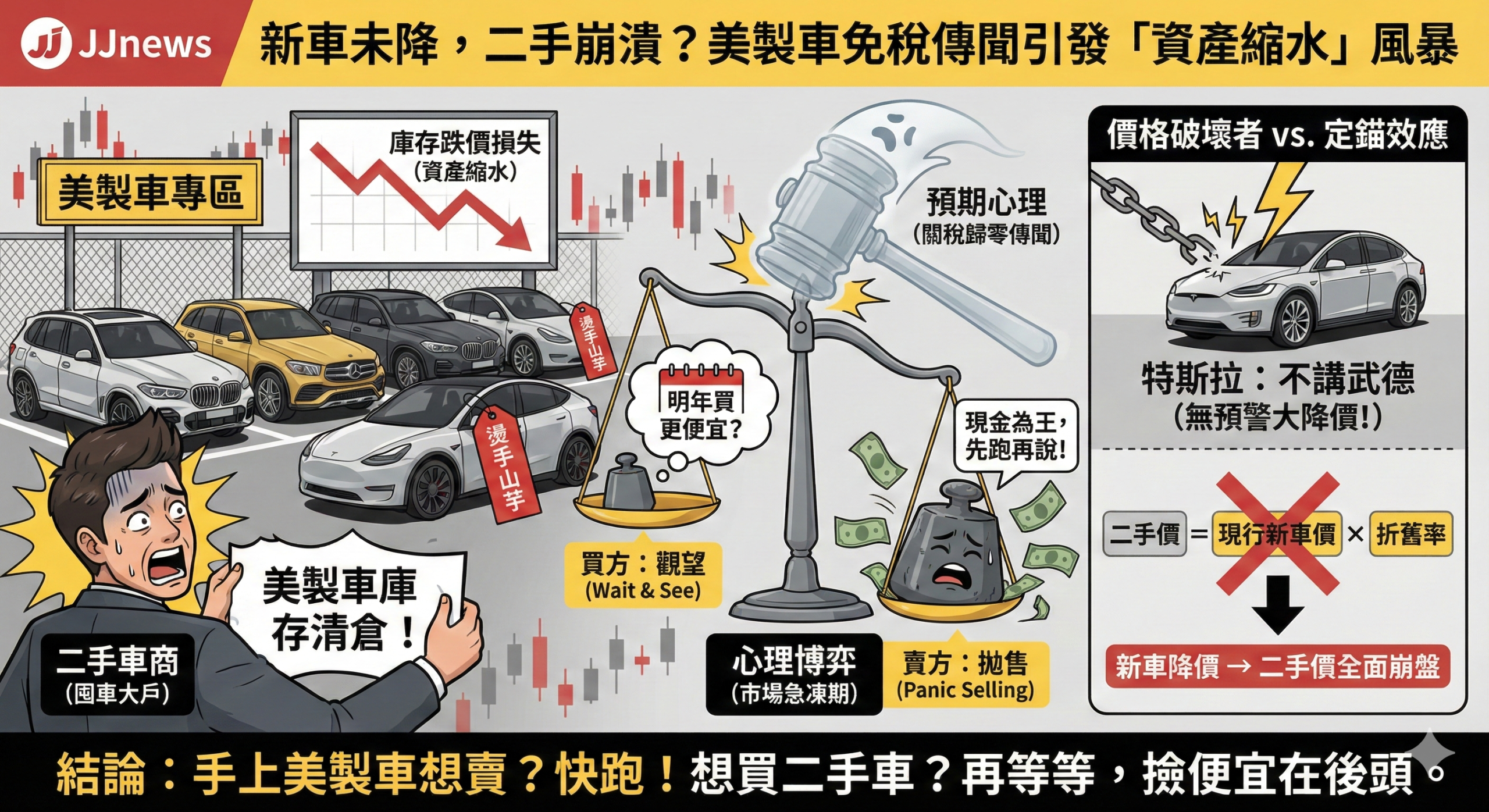 新車還沒降，二手車商先崩潰？美製車免稅傳聞下的「資產縮水」風……