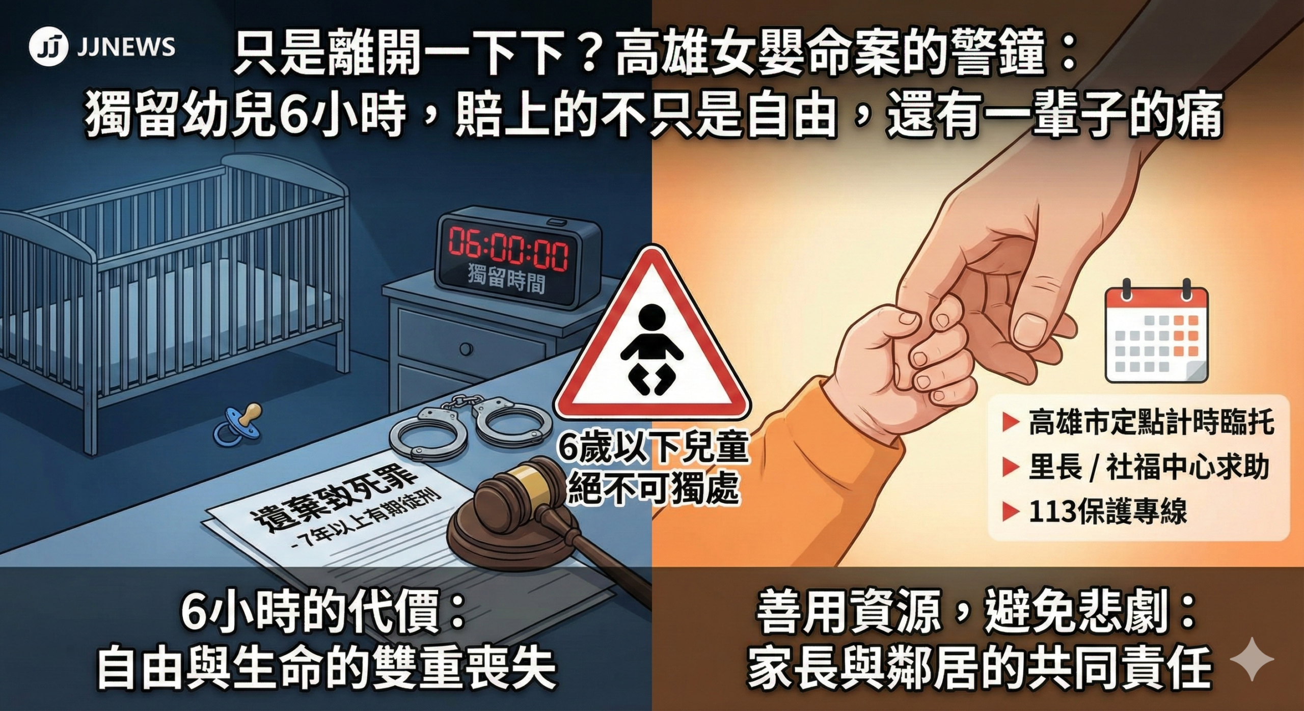 只是離開一下下？獨留幼兒 6 小時，賠上的不只是自由，還有一輩子的痛