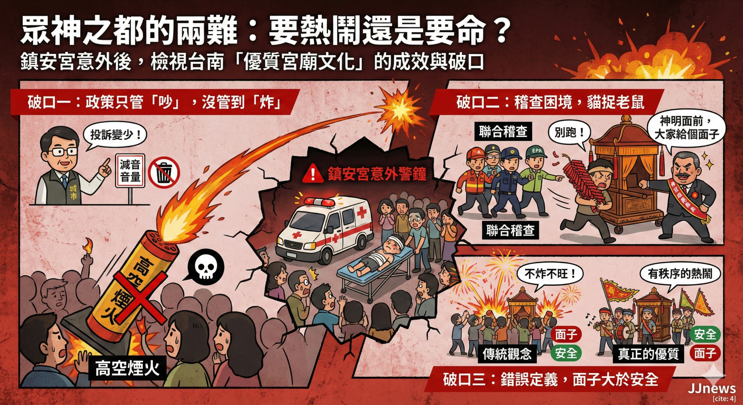 眾神之都的兩難：要熱鬧还是要命？鎮安宮意外後，檢視台南「優質宮廟文化」的成效與破口