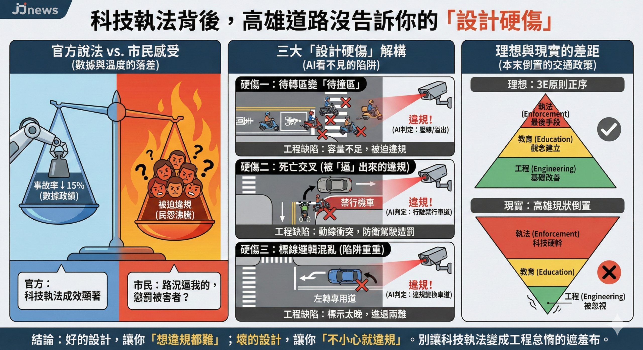 別只會裝監視器!科技執法背後,高雄道路沒告訴你的「設計硬傷」