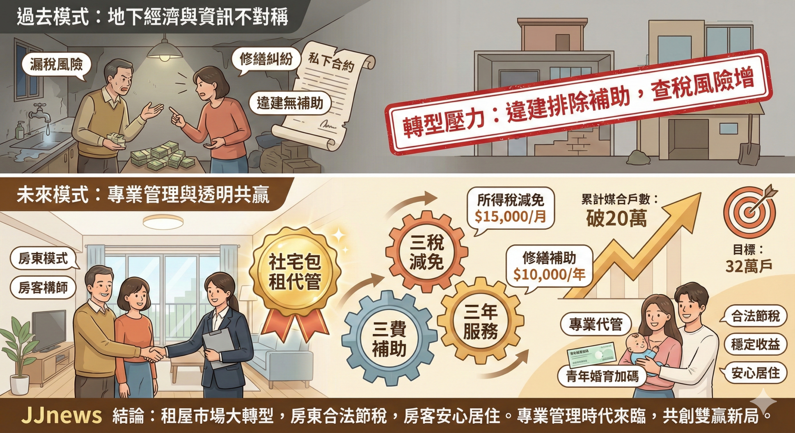 租屋服務大爆發:減稅補助與優惠齊發,社宅包租代管邁向三十萬戶……