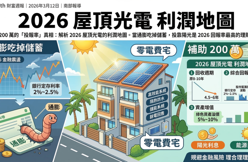 當通膨吃掉儲蓄，投靠陽光是 2026 回報率最高的...