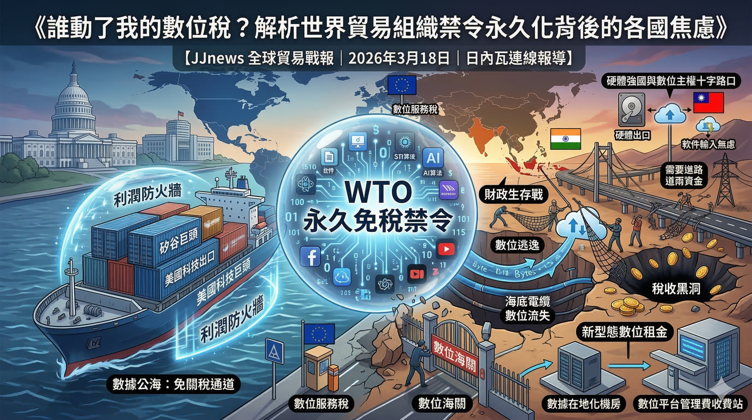 誰動了我的數位稅？解析世界貿易組織禁令永久化背後的各國焦慮