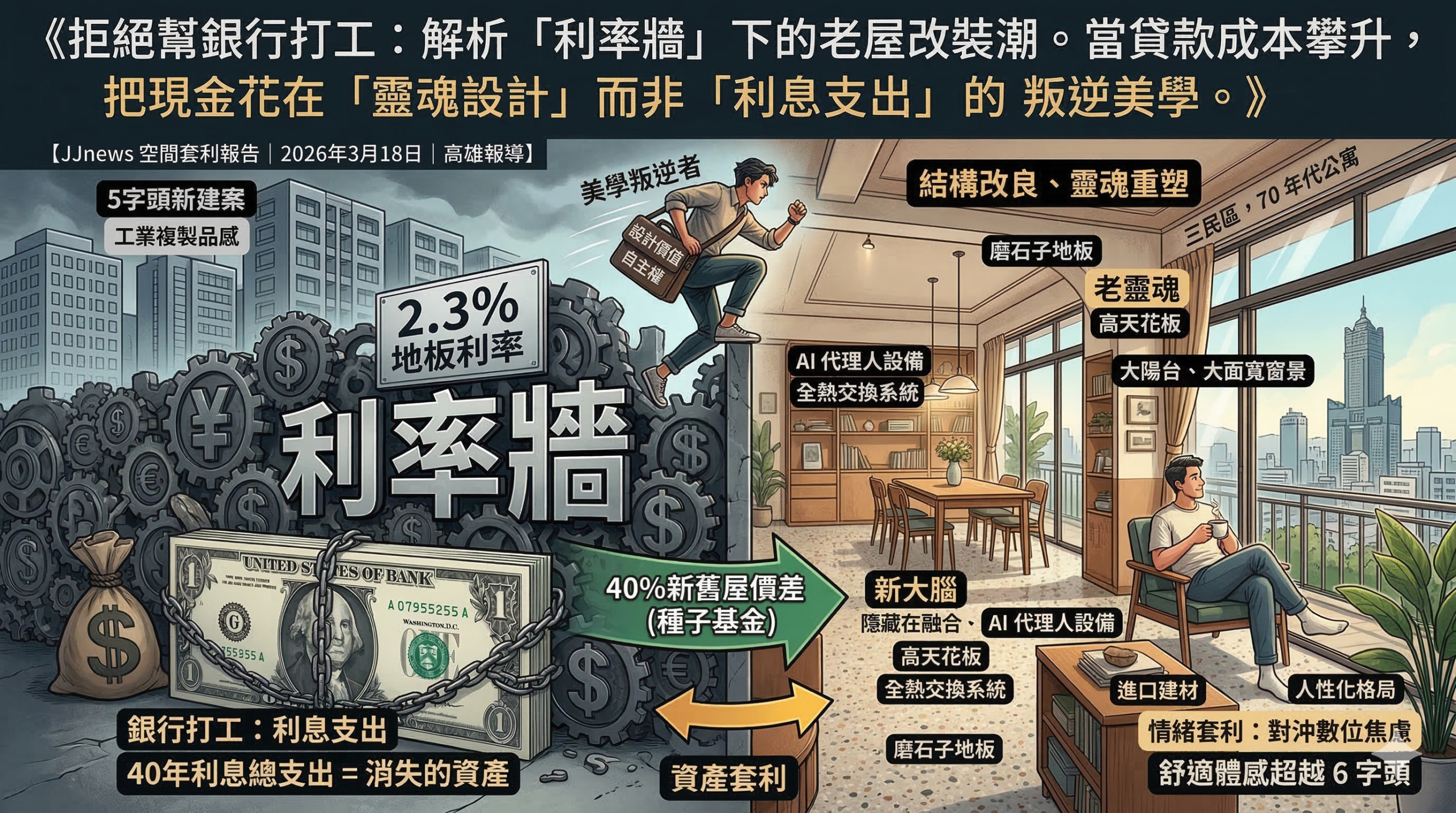 拒絕幫銀行打工：當貸款成本攀升，把現金花在「靈魂設計」而非「……