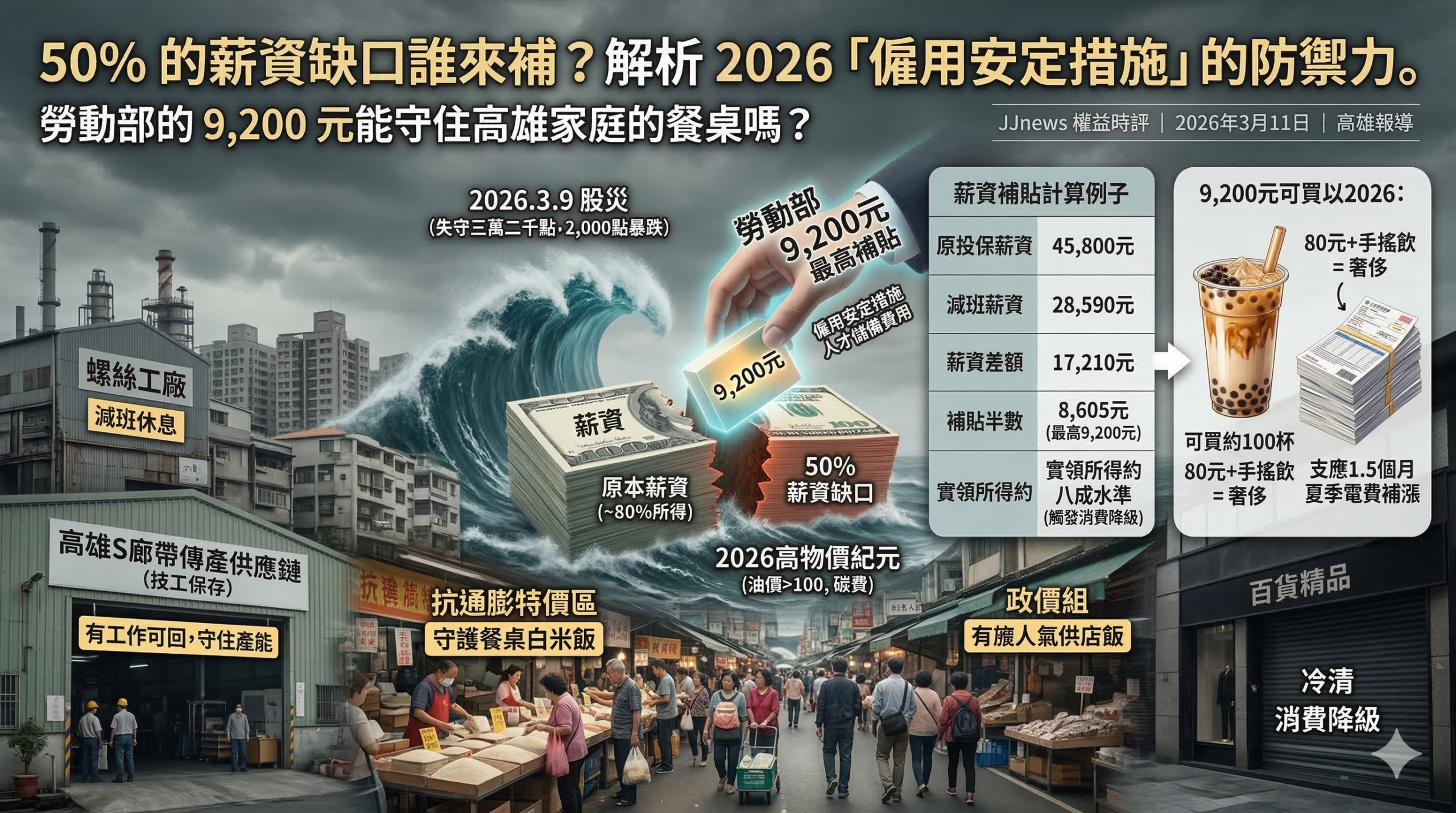 50% 的薪資缺口誰來補？解析 2026 「僱用安定措施」的防禦力。