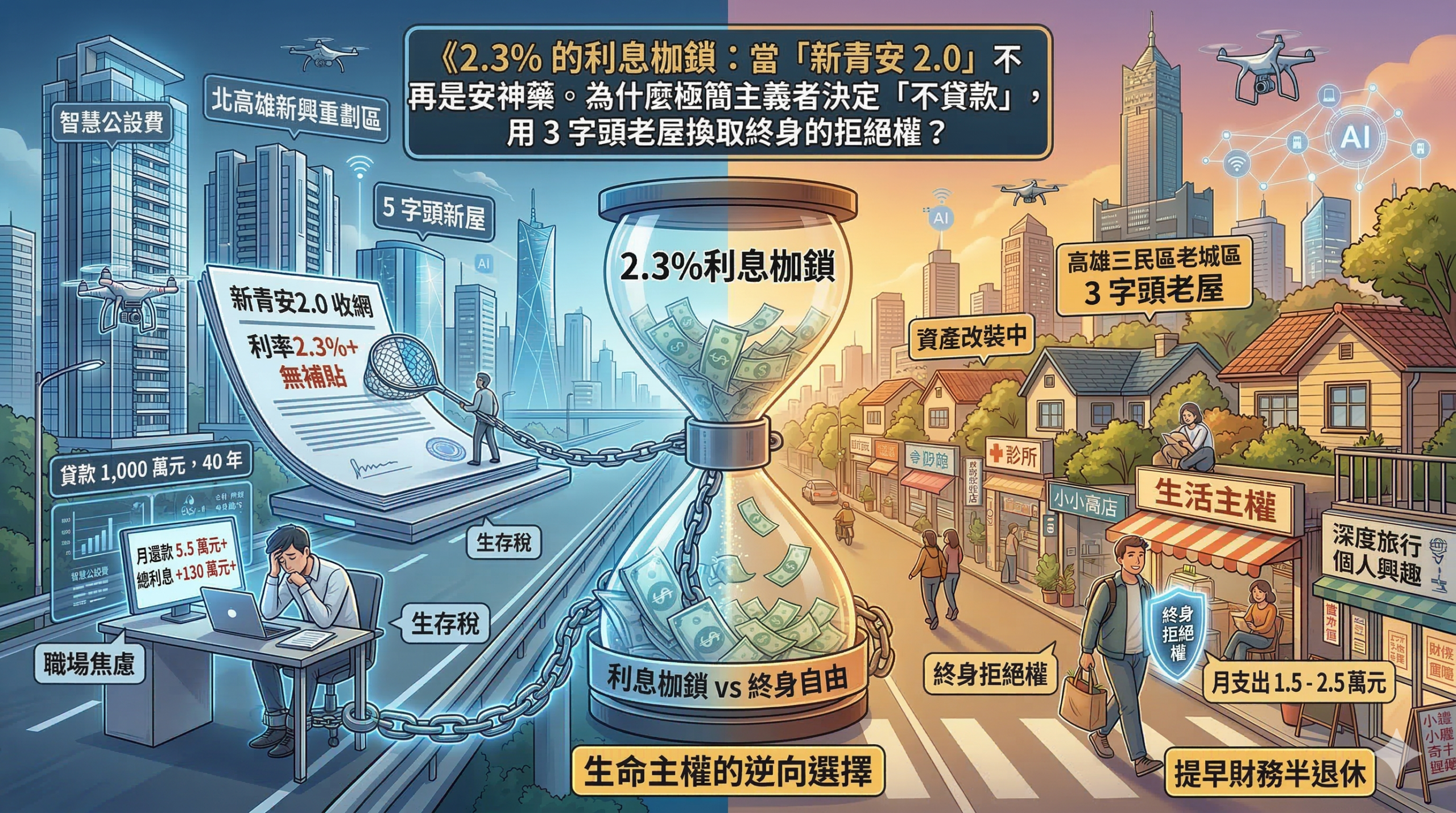 當「新青安 2.0」不再是安神藥。為什麼極簡主義者決定「不貸款」……