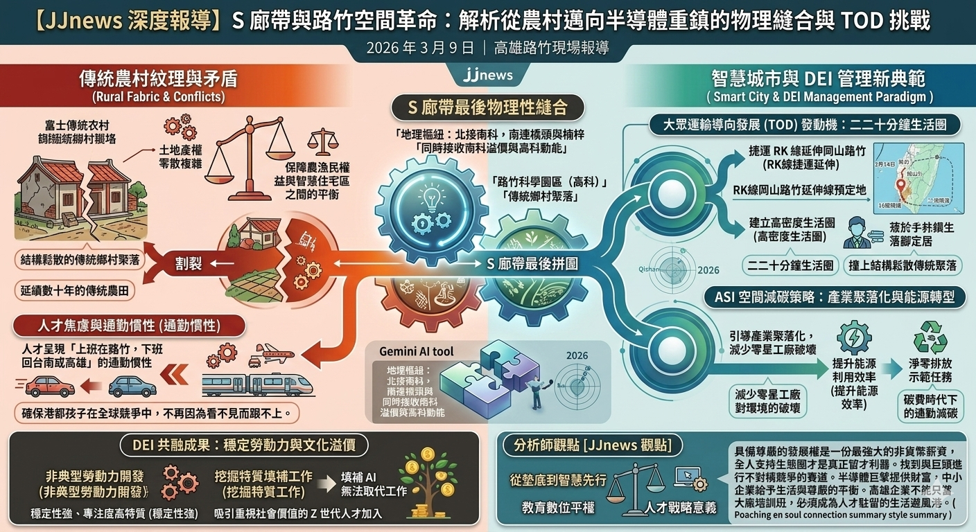 S 廊帶的最後拼圖:解析路竹從農村邁向半導體重鎮的「空間革命」……