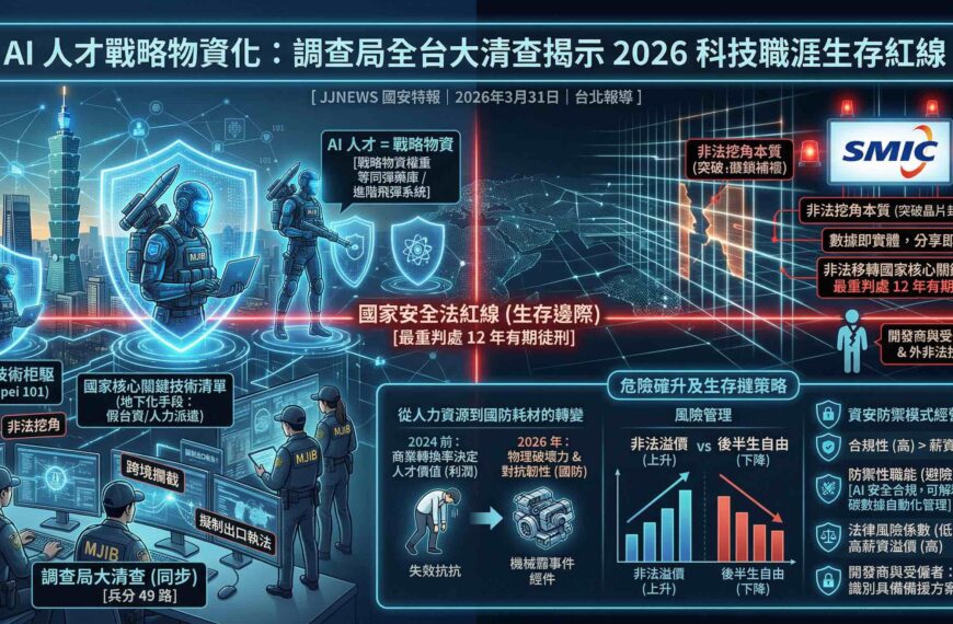 調查局全台大清查揭示 2026 科技職涯生存紅線
