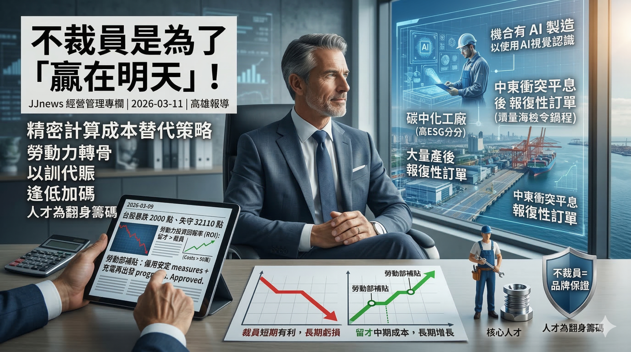 不裁員是為了「贏在明天」!聰明的老闆正用勞動部的錢做「員工投……