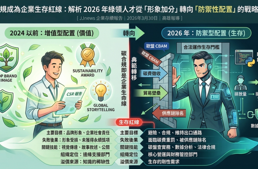 解析 2026 年綠領人才從「形象加分」轉向「防禦...