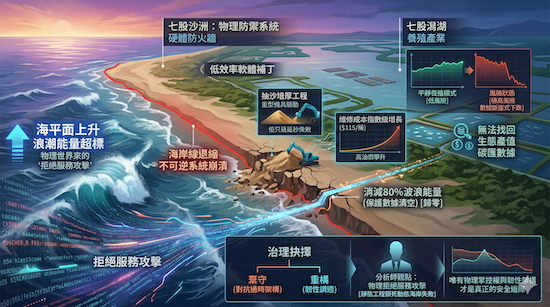 七股沙洲物理性系統崩潰：解析海岸線退縮背後的防禦門...