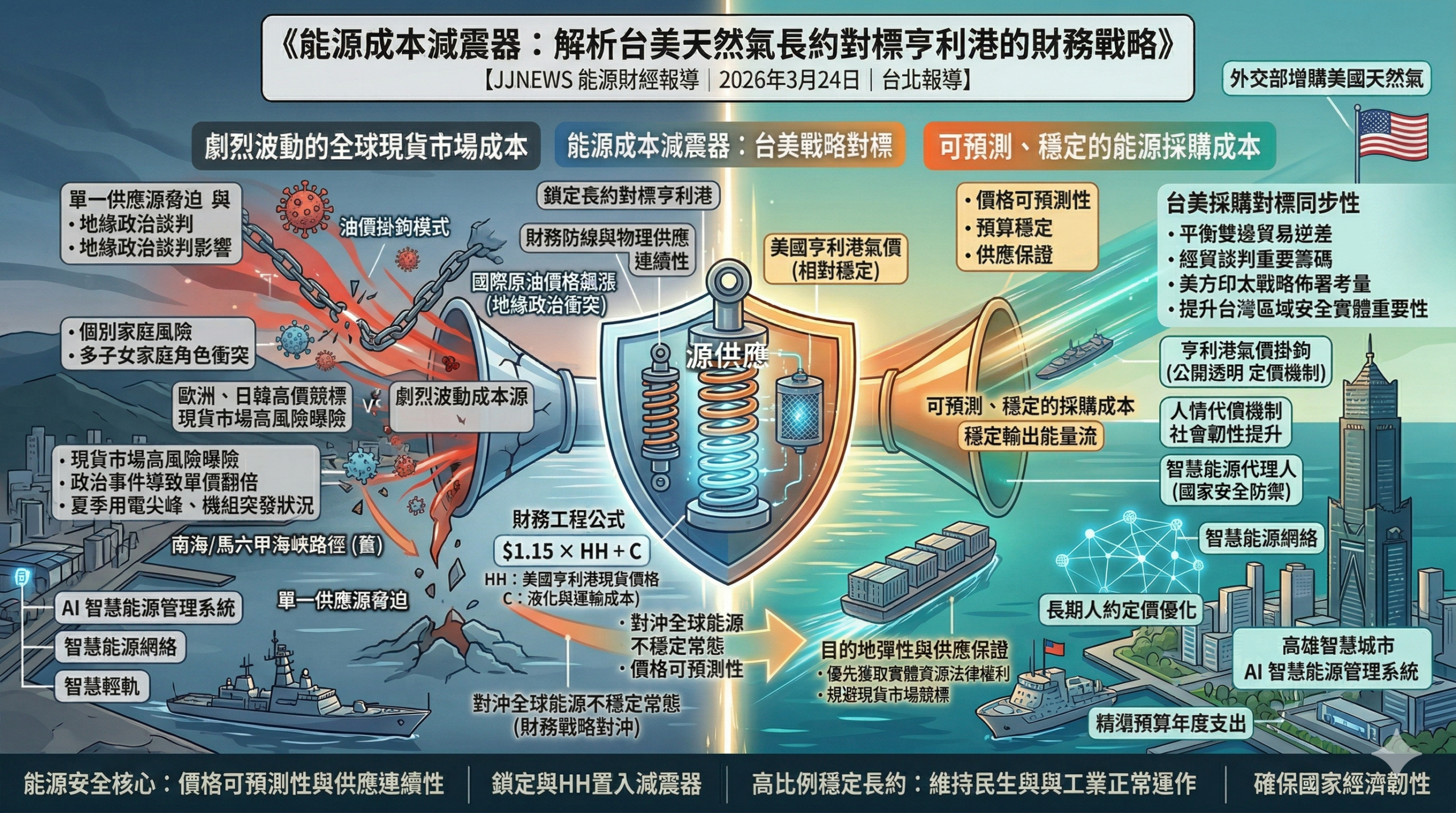 能源成本減震器：解析台美天然氣長約對標亨利港的財務戰略