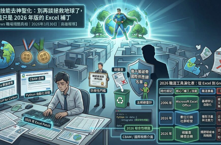 綠領技能去神聖化：別再談拯救地球了，這只是 202...