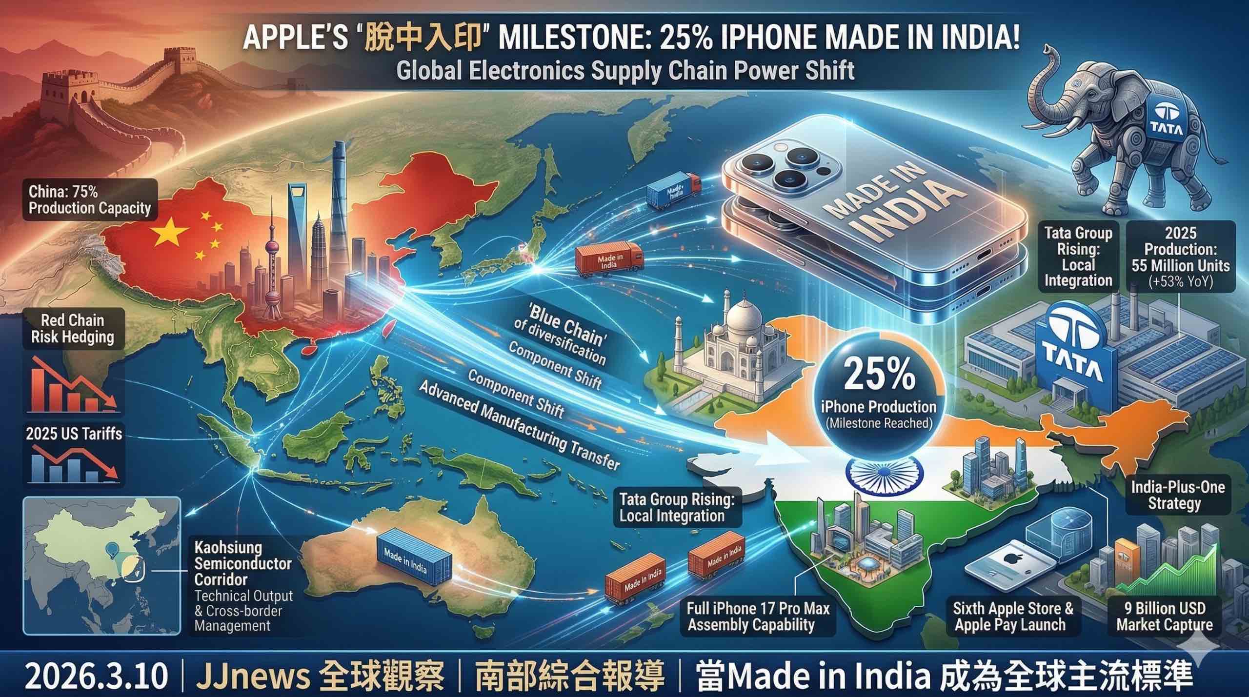 蘋果「脫中入印」里程碑:25% iPhone 印度造!當「中國製造」不……