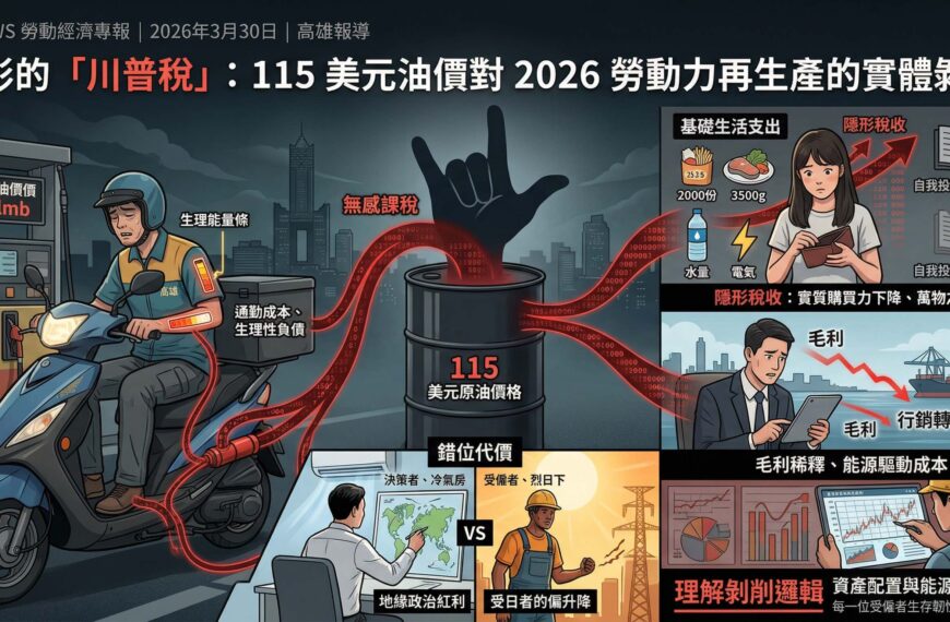 隱形的「川普稅」：115 美元油價對 2026 勞...