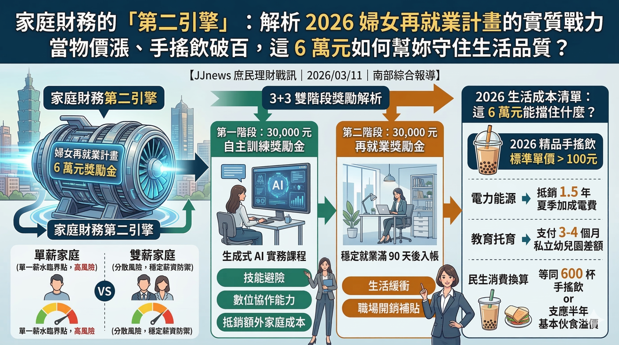 家庭財務的「第二引擎」：解析 2026 婦女再就業計畫的實質戰力。