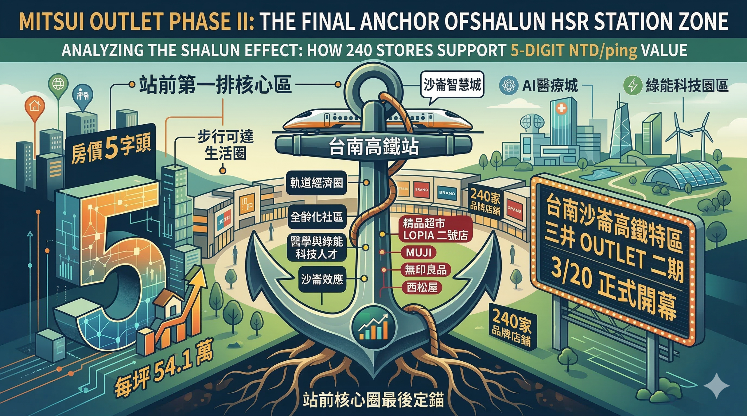 不只是 Outlet，更是「站前核心圈」的最後定錨！：為什麼 240 家……