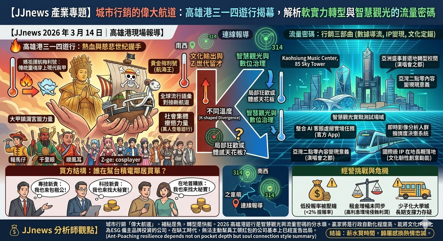 城市行銷的偉大航道：高雄港三一四遊行揭幕，解析軟實力轉型與智……