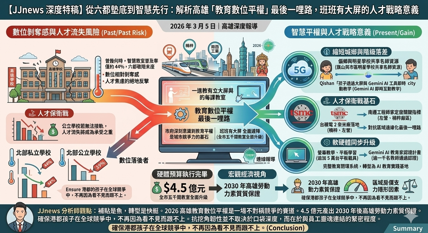 從六都墊底到智慧先行:解析高雄「教育數位平權」最後一哩路,班……
