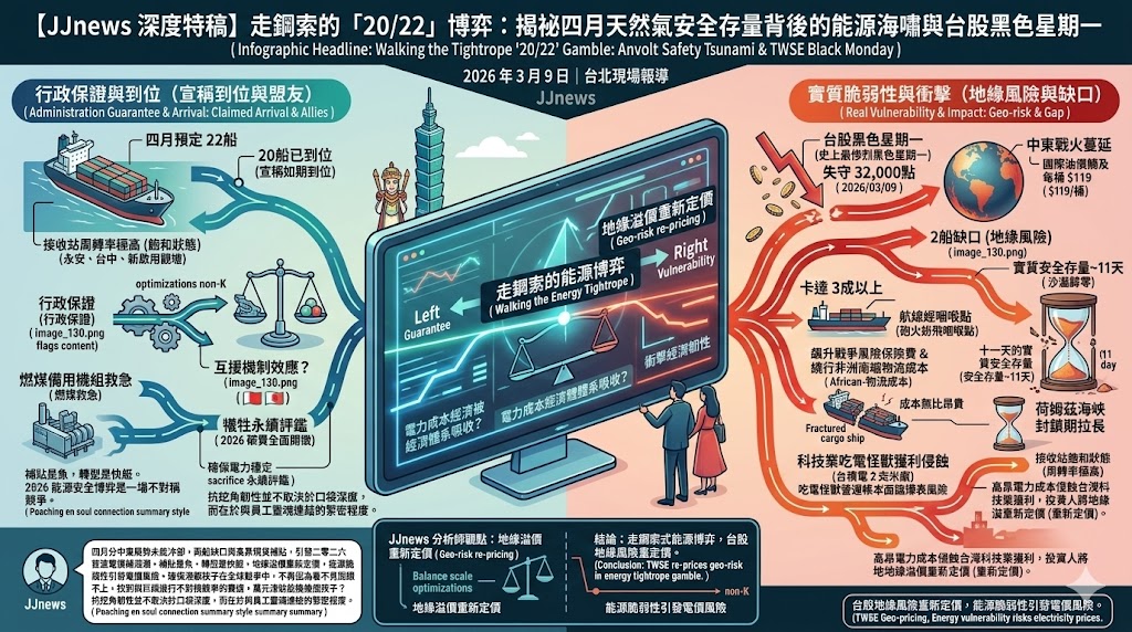 走鋼索的「20/22」博弈:揭祕四月天然氣安全存量背後的能源海嘯……