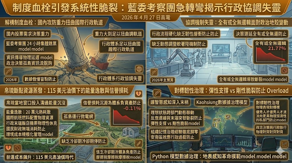 制度血栓引發系統性脆裂 藍委考察團急轉彎揭示行政協調失靈