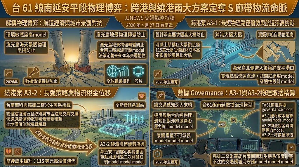 台 61 線南延安平段引發物理博弈 跨港與繞港兩大方案定奪 S 廊帶……