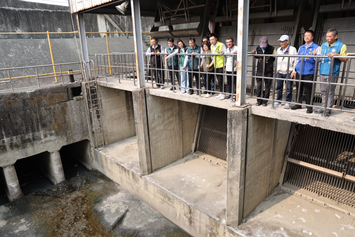 黃偉哲視察南興抽水站更新工程　確保汛期防洪無虞