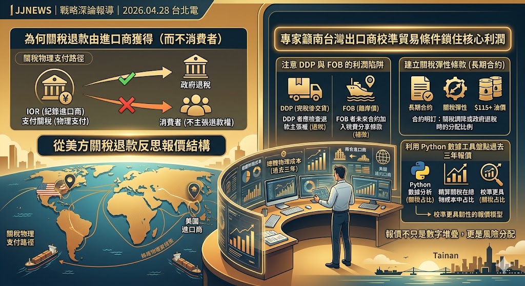從美方關稅退款反思報價結構 貿易專家提醒出口商校準貿易條件鎖……