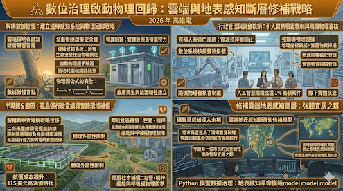 數位治理啟動物理回歸 專家籲修補雲端與地表感知斷層以建構強韌……