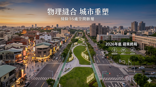 台南啟動城市外科手術：掃除 16 處空間斷層 2026 年底迎來物理縫……