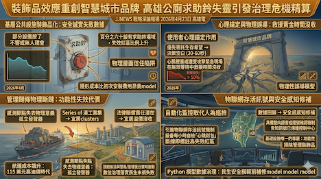 裝飾品效應重創智慧城市品牌 高雄公廁求助鈴失靈引發治理危機精……