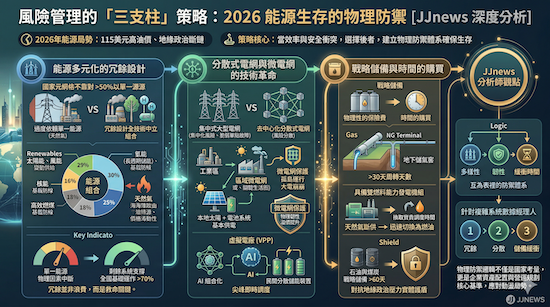 風險管理的「三支柱」策略：2026 能源生存的物理防禦