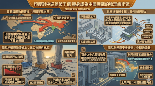 印度對中逆差破千億 轉身成為中國產能的物理緩衝區