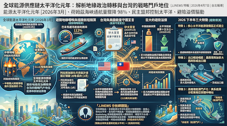全球能源供應鏈太平洋化元年：解析地緣政治轉移與台灣的戰略門戶……