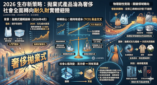 2026 生存新策略：拋棄式產品淪為奢侈 社會全面...