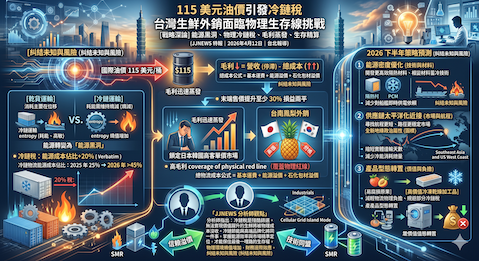 115美元油價引發冷鏈稅 台灣生鮮外銷面臨物理生存線挑戰