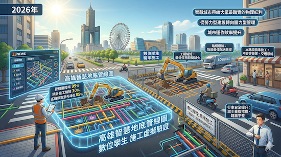 數位孿生技術化解道路施工痛點：解析高雄地底虛擬地圖...