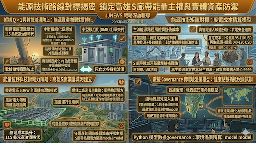 能源技術路線對標揭密 鎖定高雄Ｓ廊帶能量主權與實體資產防禦